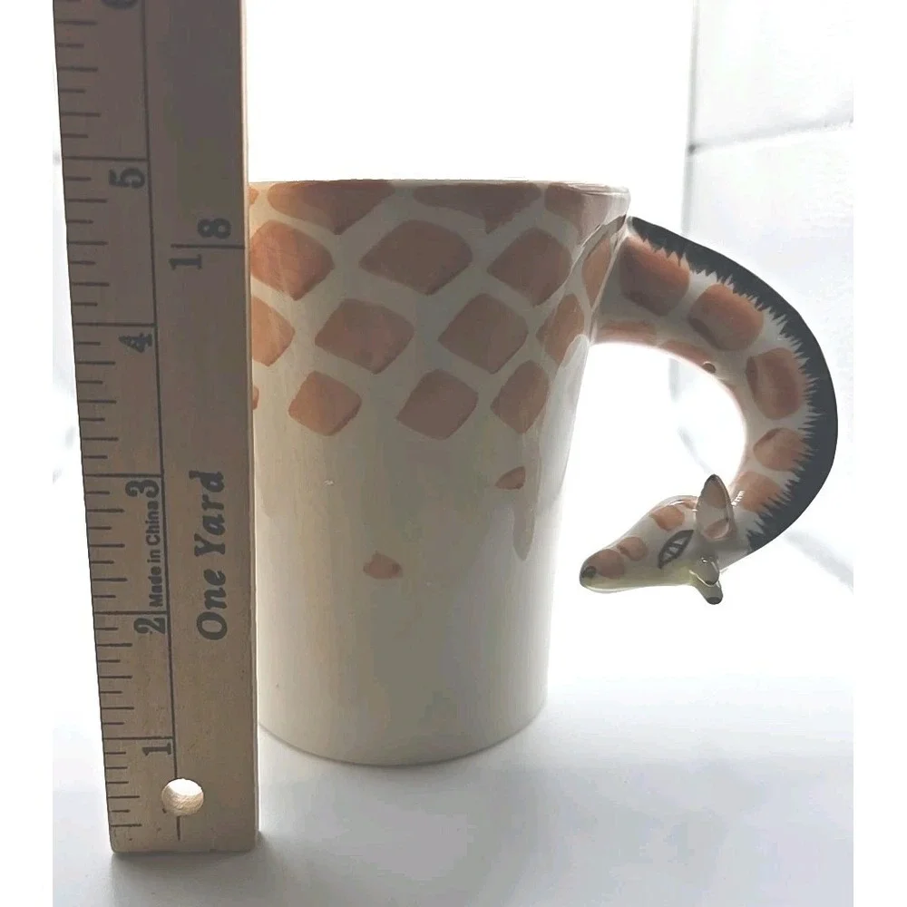New NWOB‎ Pier 1 Mug 3D Oversized Giraffe Coffee Cocoa Tea Safari Animal Zoo